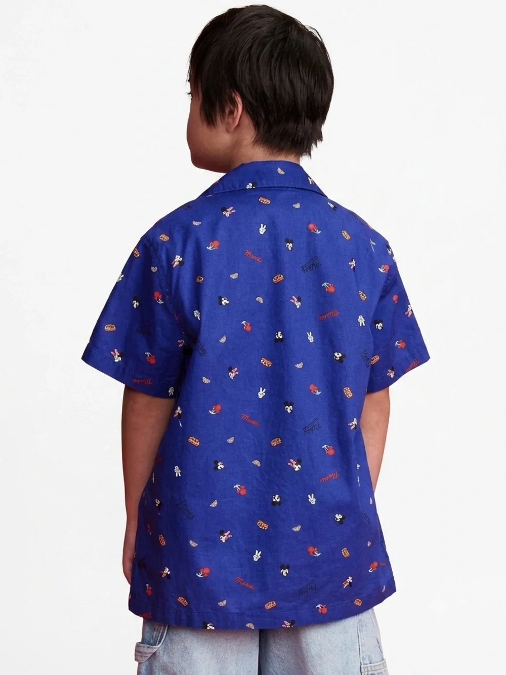 Old Navy x Disney Mickey Mouse Poplin Cotton Button Up Shirt 3T Hotdog Fall